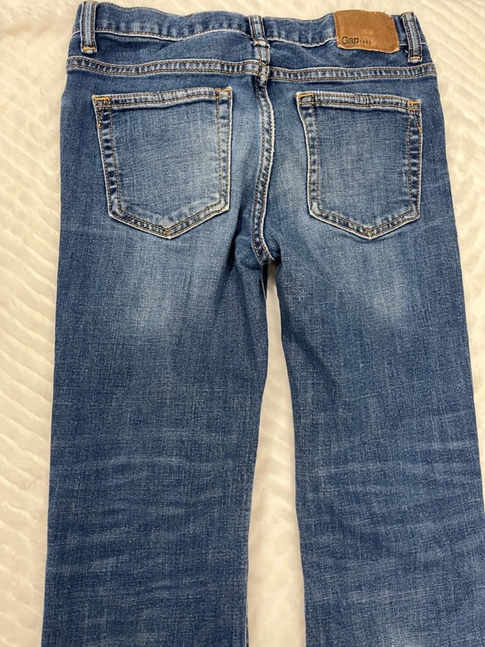 Girls Gap Classic Midwash Blue Straight Jeans Size 8 slide‎ closure